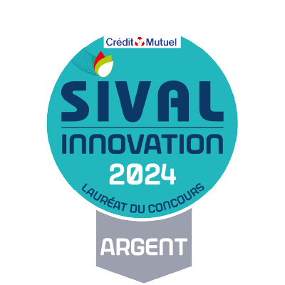Logo del premio SIVAL Innovation 2024, medaglia d'argento.
